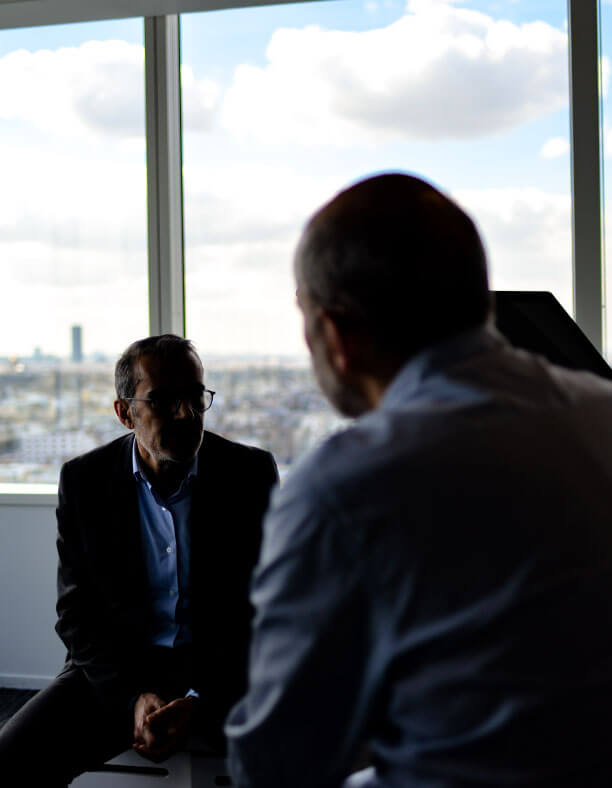 Man advising a client